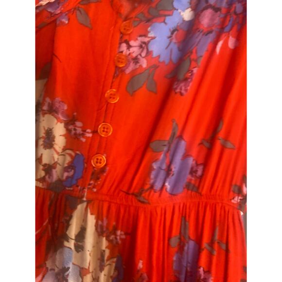 Band of Gypsies- Flowy Floral Maxi dress-size Small - Picture 3 of 7